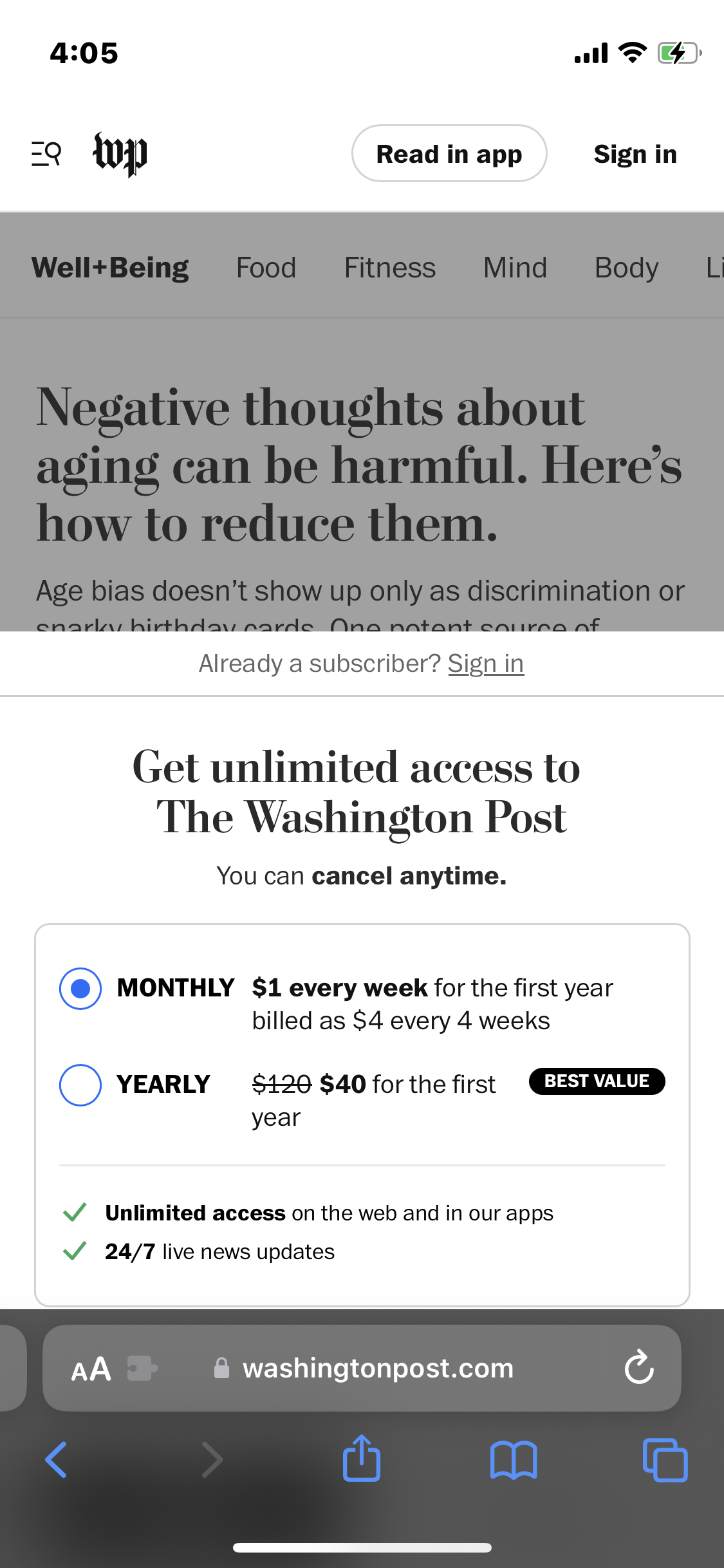 washington post paywall